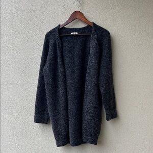 Longline Charcoal Grey Cardigan